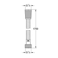 GROHE REF.28362000 FLEXIBLE SILVERFLEX 1/2 1250MM