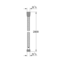 GROHE REF.28150001 RELEXA FLEXIBLE 1/2 1250 MM