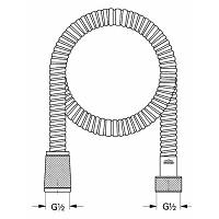 GROHE REF.28105000 RELEXA FLEXIBLE METAL. 1/2 1500 MM