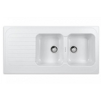 FRANKE REF.BRD721-1200 BRUNSSUM FRADEKO EVIER 2 CUVE 1 EG. 120X60  BLANC ARTIC