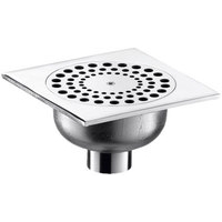 DELABIE REF.684 SIPHON DE SOL 140/140 CHR SORTIE DROITE D.40 GARDE D'EAU