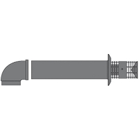 FRISQUET REF.F3AA40892 TERMINAL VENTOUSE HORIZONTAL 60/100P/ CONDENS