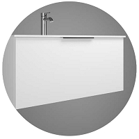 DOMAO REF.DOM153 MEUBLE SOUS VASQUE  58 CM BLANC AVEC 1 NICHE