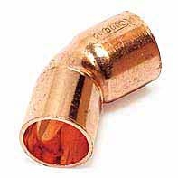 Cuivre Alim. Courbe 45° MF