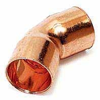 Cuivre Alim. Courbe 45° FF