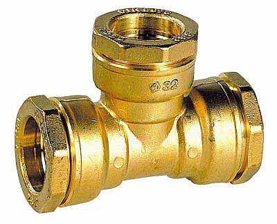 Rac. Laiton PE Eau, Raccord En T