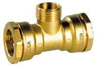 Rac. Laiton PE Eau, Raccord En T Fileté