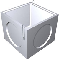 Béton, RV 1000x1000, Cunette Fond Plat H100