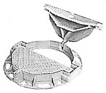 EJ, SRLR TAMPON FONTE  ROND TRIPODE D400 OL600