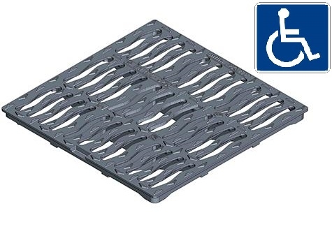 Fonte de Voirie, C250, Grille plate Standard PMR