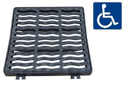 Fonte de Voirie, C250, Grille Concave Standard PMR