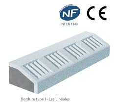 Béton, Bordure Ilot Directionnel Blanc